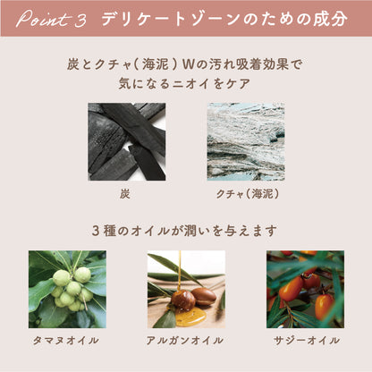 femtone デリケートウォッシュ チャコールジェル［無香料］150mL
