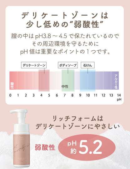 femtone デリケートウォッシュ リッチフォームAY 150mL