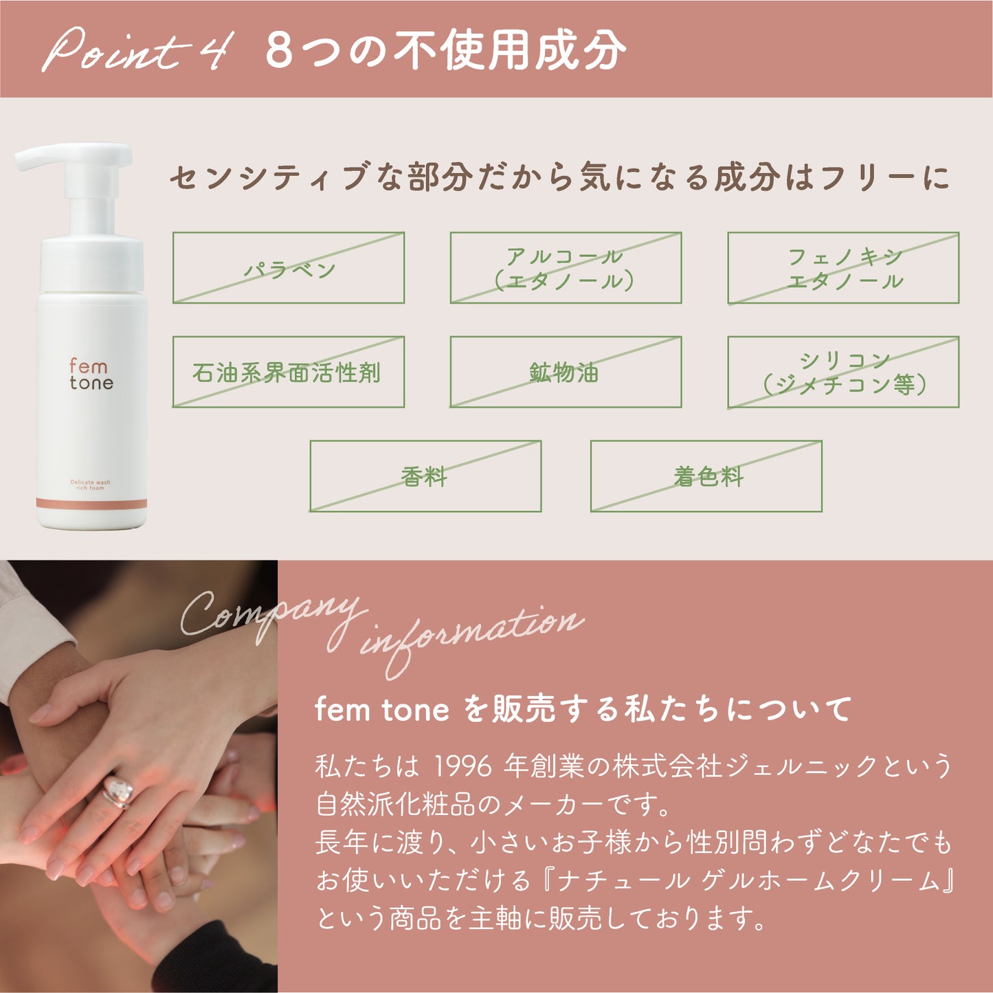 femtone デリケートウォッシュ リッチフォーム［無香料］150mL
